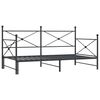 vidaXL Cama de dia com gavet&atilde;o sem colch&atilde;o 100x200 cm a&ccedil;o preto