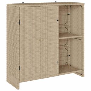 vidaXL Arm&aacute;rio de arruma&ccedil;&atilde;o com prateleira Bege 100 x 36 x 102 cm Vime