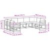 vidaXL Conjunto de Sof&aacute;s para Exterior 9 pcs Cinza Natural e Claro