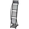 vidaXL Porta-revistas A4 preto 40x32x131