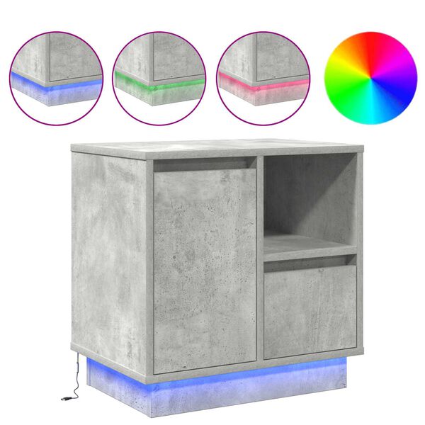 vidaXL Arm&aacute;rio de Cabeceira com gaveta Cinzento 50 x 34,5 x 50 cm.