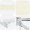vidaXL Toldo retr&aacute;til manual com LEDs Creme 2,5 x 2 m