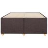 vidaXL Estrutura de cama sem colch&atilde;o 120x200 cm tecido castanho-escuro