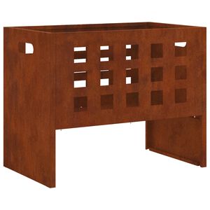 vidaXL Bowl de Fogo Castanho 50 x 30 x 40 cm A&ccedil;o