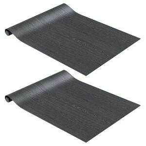 vidaXL Autocolante para m&oacute;veis 2 pcs 500x90 cm PVC cor madeira escura