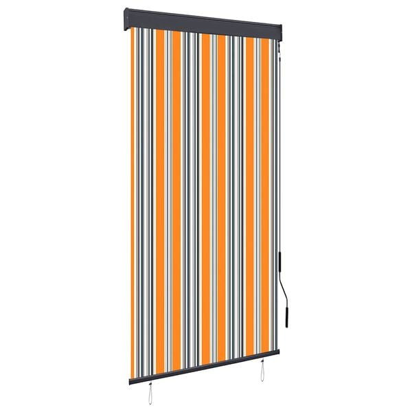 vidaXL Estore de rolo para exterior 80x250 cm amarelo e azul