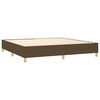 vidaXL Cama box spring c/ colch&atilde;o/LED 200x200cm tecido castanho-escuro