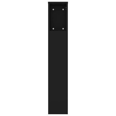 vidaXL Armário de cabeceira 180x18,5x104,5 cm preto