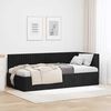 vidaXL Estrutura de Cama de Canto Preto 90 cm x 200 cm Veludo