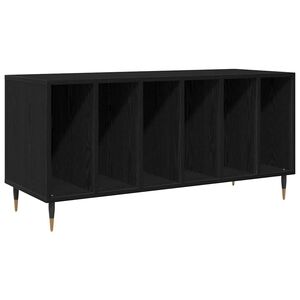 vidaXL Arm&aacute;rio para discos de vinil Carvalho Preto 100 x 38 x 48 cm