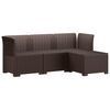 vidaXL Sof&aacute; de Jardim para 4 Pessoas Estilo Rattan PP Castanho