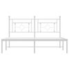 vidaXL Estrutura de cama com cabeceira 160x200 cm metal branco