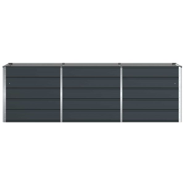 vidaXL Floreira Antracite 240 x 80 x 75 cm A&ccedil;o