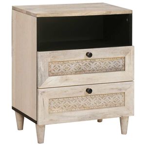 vidaXL Arm&aacute;rio de Cabeceira Branco 50 x 33 x 62 cm