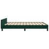 vidaXL Estrutura de cama sem colch&atilde;o 140x200 cm veludo verde-escuro