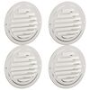 vidaXL Tampas de ventila&ccedil;&atilde;o de ar 4 unid. Prateado 80 mm
