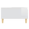 vidaXL Mesa de centro 90x60x35cm derivados de madeira branco brilhante