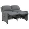 vidaXL Poltrona massagens 2 assentos reclin&aacute;vel tecido cinzento-claro