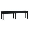 vidaXL Banco de jardim c/ 2 lugares 159,5x44x45 cm pinho maci&ccedil;o preto