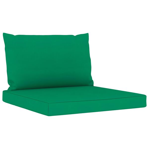 vidaXL 6 pcs conjunto lounge de jardim c/ almofad&otilde;es verdes