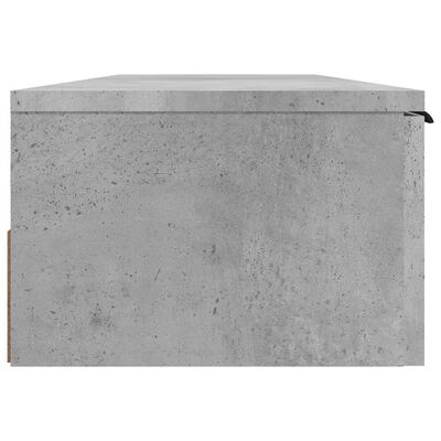 vidaXL Armário parede 102x30x20 cm madeira processada cinza cimento