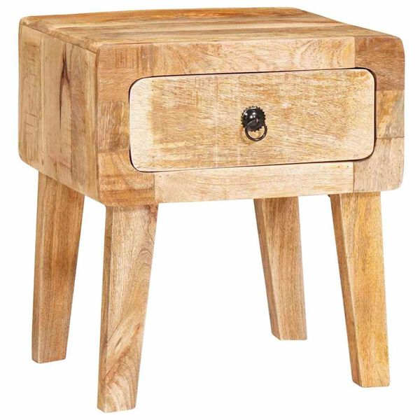 vidaXL Mesa de apoio Castanho 40 x 32 x 46 cm Madeira de manga maciça