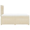 vidaXL Cama boxspring com colch&atilde;o 120x190 cm tecido cor creme
