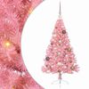 vidaXL &Aacute;rvore de Natal Artificial Pr&eacute;-iluminada Rosa 120 cm PVC