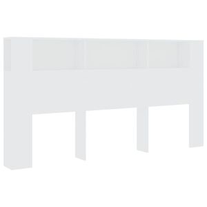 vidaXL Arm&aacute;rio de cabeceira 200x18,5x104,5 cm branco