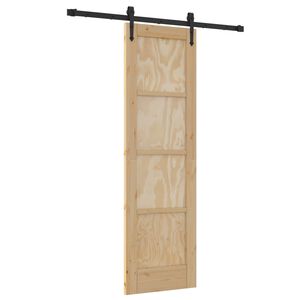 vidaXL Porta Deslizante ORKDAL 61 x 198,5 cm Madeira de Pinho Maci&ccedil;a