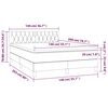 vidaXL Cama box spring c/ colch&atilde;o/LED 140x200 cm veludo rosa
