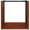 vidaXL Rack Lenha 40x40x40 cm a&ccedil;o resistente &agrave;s intemp&eacute;ries