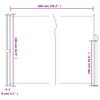vidaXL Toldo lateral retr&aacute;til 160x600 cm cinzento-acastanhado