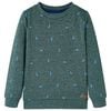 Sweatshirt para crian&ccedil;a verde-escuro mesclado 128