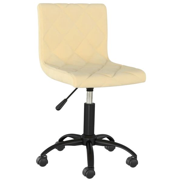 vidaXL Cadeiras de jantar girat&oacute;rias 2 pcs veludo cor creme