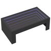 vidaXL Mesa de centro com luzes LED Infinity 90x50x30 cm preto