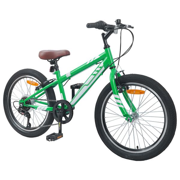 vidaXL Bicicleta de Montanha 24 Polegadas 6-Speed para 8-12 anos Verde