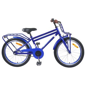 vidaXL Bicicleta Infantil 18 Polegadas para 5-7 anos Azul Escuro
