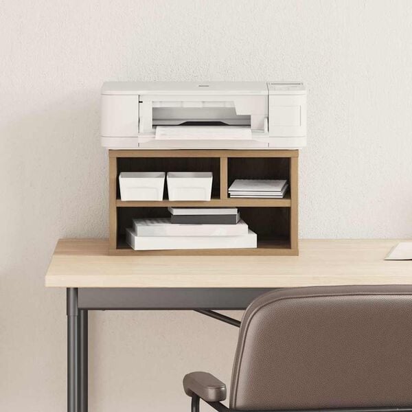 vidaXL Suporte para Impressora Carvalho Artesanal 40 x 32 x 22,5 cm