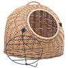 vidaXL Transportadora p/ gatos 60x45x45 cm salgueiro natural