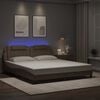 vidaXL Estrutura de cama Viana com LED sem colch&atilde;o 180x200 cm cappuccino