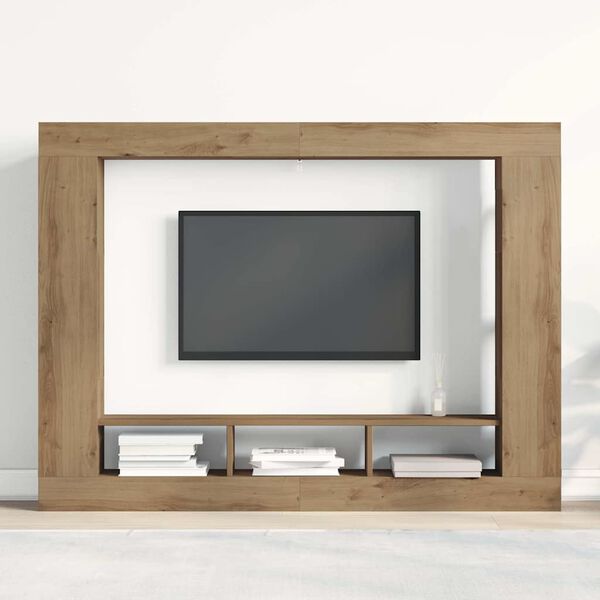 vidaXL Gabinete para TV carvalho artisiano 152 x 22 x 113 cm