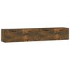 vidaXL Arm&aacute;rios parede 2pcs 100x36,5x35 cm derivados madeira fumado