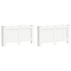 vidaXL Coberturas de radiador 2 pcs 152x19x81,5 cm MDF branco