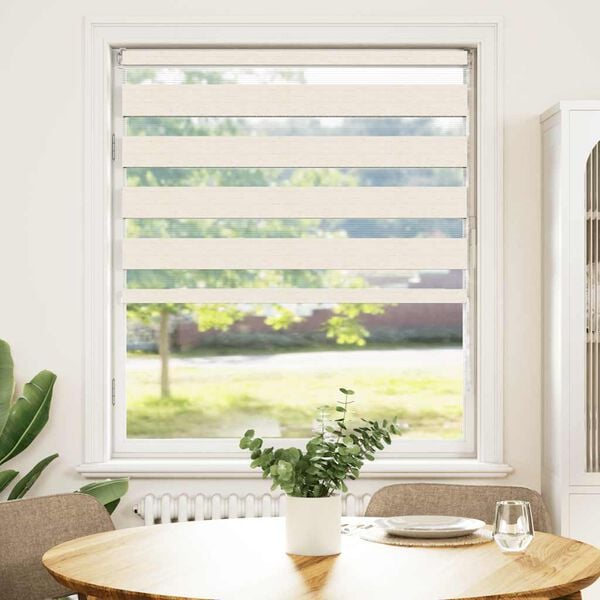 vidaXL Cortina de zebra 105x150 cm largura do tecido 100,9cm poli&eacute;ster