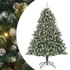 vidaXL &Aacute;rvore de Natal Artificial Verde 240 cm PVC, Pl&aacute;stico e A&ccedil;o