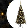vidaXL &Aacute;rvore de Natal com 300 LEDs com suporte Preto 180 cm PVC