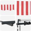 vidaXL Toldo Retr&aacute;til Vermelho e Branco 300 x 250 cm Tecido e Alum&iacute;nio