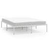 vidaXL Estrutura de cama 140x200 cm metal branco