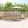 vidaXL 6 pcs conj. sofás paletes p/ jardim c/ almofadões acácia maciça